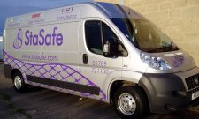 Stasafe vans delivering netting to site